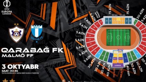 “Qarabağ” – “Malmö” matçının biletləri satışa çıxarılır