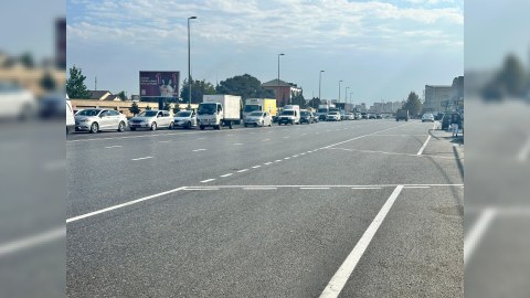 Zabrat yolunda avtobus zolağı - FOTO