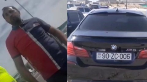 Narkotikin təsiri altında olan "BMW" sürücüsü saxlanıldı - VİDEO