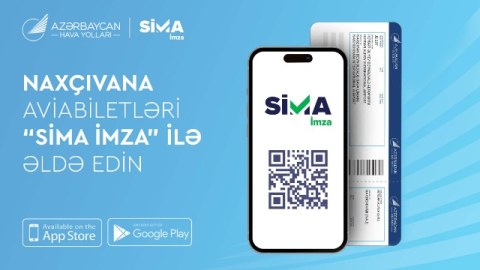AZAL Naxçıvana onlayn aviabilet alışında “SİMA İmza”nı tətbiq etdi