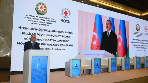 Əli Nağıyev beynəlxalq konfransda Prezidentin müraciətini oxudu