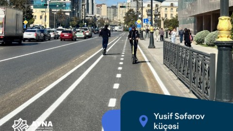 Bu küçədə velosiped zolağı salınır