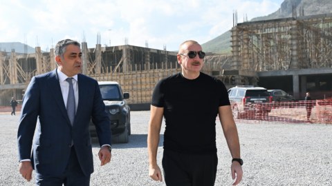 İlham Əliyev Zəngilan İstirahət Kompleksində 