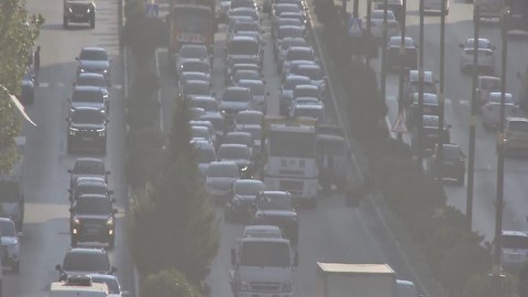 Ziya Bünyadov prospektində tıxac - FOTO