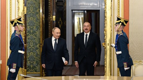 İlham Əliyevin Putinlə görüşü keçirilib - FOTO