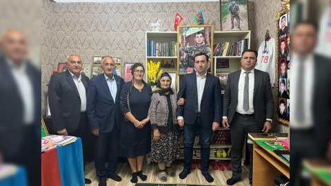 Mahir Süleymanlının şəhid ailələrilə görüşləri davam edir
