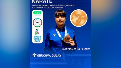 Karateçimiz İtaliyada medal qazandı