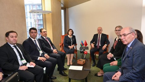 Sahibə Qafarova Kurtulmuşla Zəngəzur dəhlizini müzakirə edib