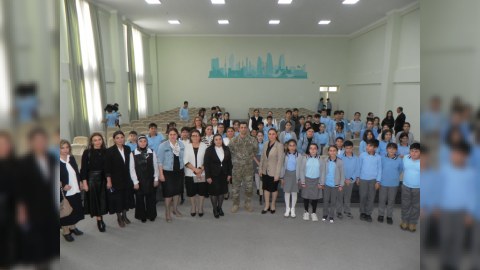 Cəbrayıl məktəblilərinin Vətən Müharibəsi qazisi ilə görüşü təşkil edilib