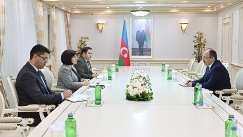 Sahibə Qafarova Cahit Bağçını qəbul edib - FOTO