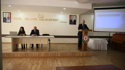 Gəncə Dövlət Universitetində ustad dərsi - FOTO