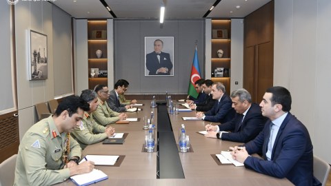 Ceyhun Bayramov pakistanlı generalla görüşüb - FOTO