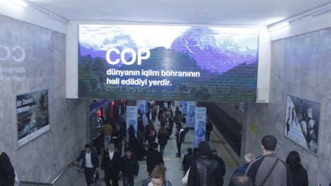 Metroda COP29-la bağlı məlumatlandırma lövhələri quraşdırıldı