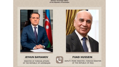 Ceyhun Bayramov həmkarı ilə danışıqlar apardı 