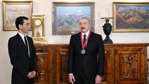 İlham Əliyevə &ldquo;Çingiz Aytmatov&rdquo; ordeni VERİLDİ