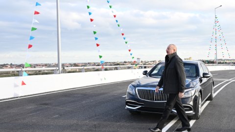 Prezident Böyükşor–Pirşağı yolunun AÇILIŞINDA - FOTO