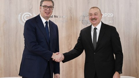 İlham Əliyev Serbiya Prezidenti ilə görüşdü