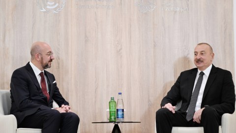 Mişel İlham Əliyevlə görüşündən YAZDI