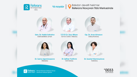 Referansdan Naxçıvan sakinlərinə sağlam xəbər -&nbsp;Bakıdan dəvətli həkimlər Naxçıvanda &nbsp;
