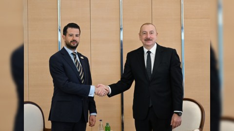 İlham Əliyev Monteneqro Prezidenti ilə görüşüb - FOTO