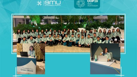 Bakı Mühəndislik Universitetinin tələbələri COP29 tədbirində