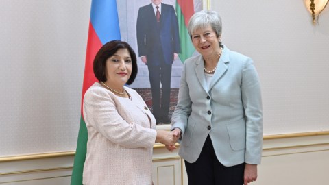 Tereza Mey Bakıya gəldi: Sahibə Qafarova ilə GÖRÜŞDÜ