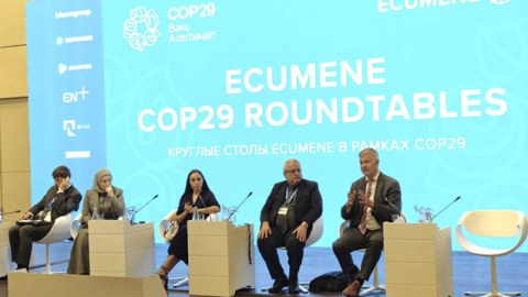 Leyla Əliyeva “Ecumene” Qlobal Forumunun plenar iclasında - FOTO