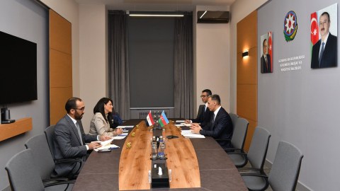 Rəşad Nəbiyev Misirin beynəlxalq əməkdaşlıq naziri ilə görüşüb
