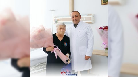 Bakı Sağlamlıq Mərkəzində şəhid anasının doğum günü qeyd edilib - FOTO