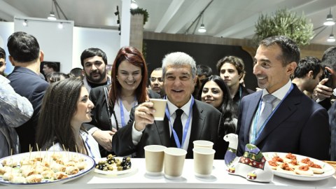 "Barcelona" prezidenti Bakıda - FOTO