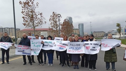 Bakıda Frank Peloniyə qarşı etiraz aksiyası