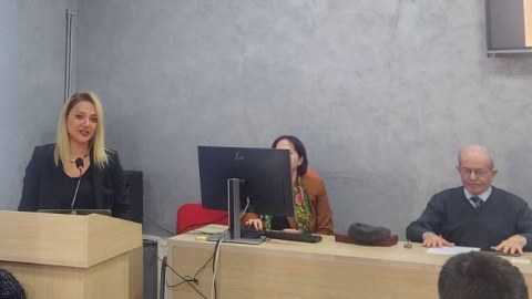 BSU-nun kafedra müdiri Albaniyada çıxış etdi - FOTO