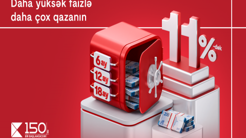 Kapital Bank depozit faizlərini 11%-ə qaldırdı