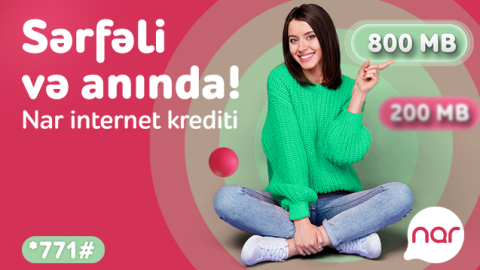 “Nar” abunəçiləri üçün “İnternet Kredit” xidmətini təqdim etdi
