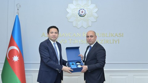 Emin Əmrullayev Qazaxıstan səfiri ilə görüşüb