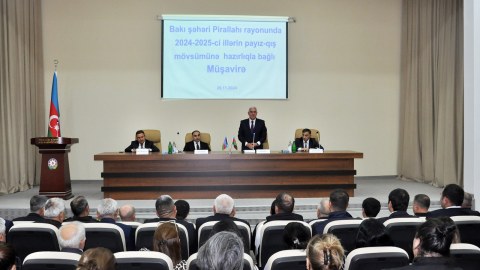 Pirallahıda qışa hazırlıqla bağlı müşavirə keçirilib - FOTO