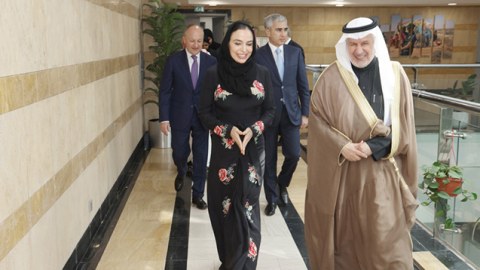 Leyla Əliyeva Kral Salman Mərkəzinin rəhbəri ilə görüşdü - FOTOLAR