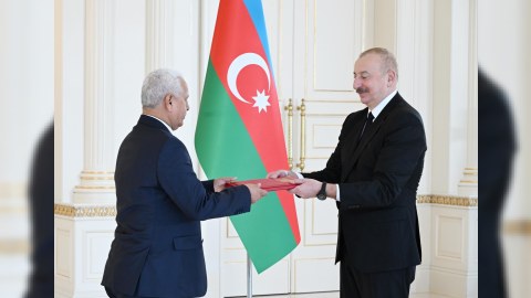 Prezident Yəmənin yeni səfirini qəbul edib - FOTOLAR
