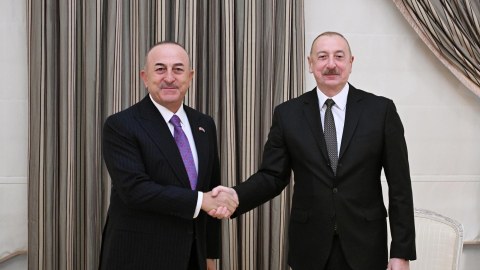 Çavuşoğlu İlham Əliyevin QƏBULUNDA