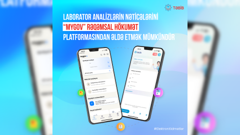 Analizlərin nəticələri &ldquo;mygov&rdquo;dan əldə ediləcək