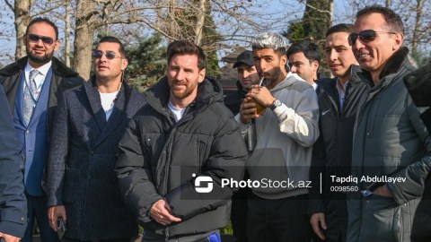 Messi Bakıda Qarabağ atlarını izlədi&nbsp; - FOTO