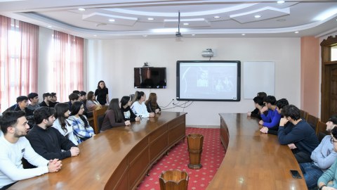 BMU-da Ulu Öndərin tarixi xidmətlərindən bəhs olunub - FOTO