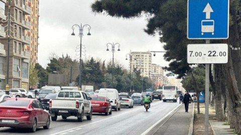 Bu küçələrdəki avtobus zolaqlarına saat tətbiq edildi - FOTOLAR