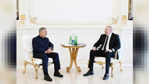 İlham Əliyev Rüstəm Minnixanovla görüşüb