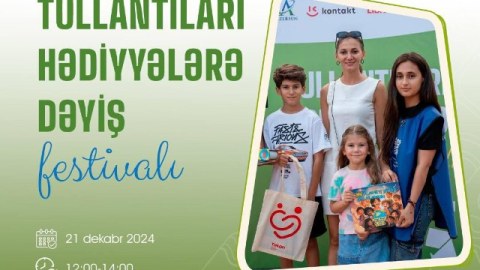 İlin sonuncu “Tullantıları hədiyyələrə dəyiş” festivalı keçiriləcək