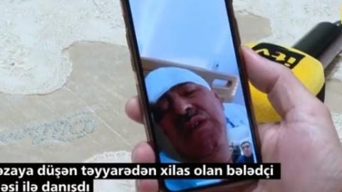Qəzadan sağ çıxan bələdçi ailəsi ilə danışdı - VİDEO