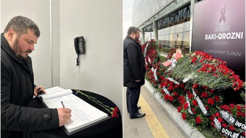 Ukrayna səfiri həlak olanların xatirəsini yad etdi
