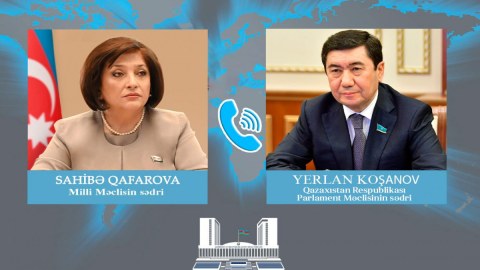 Qazaxıstan Parlamentinin sədri Sahibə Qafarovaya zəng etdi