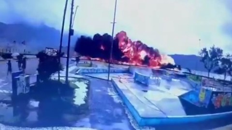 Təyyarə qəzasının ANBAAN GÖRÜNTÜLƏRİ 