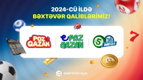 &ldquo;Azərlotereya&rdquo; 2024-cü ildə 189 dəfə böyük uduş təqdim edib